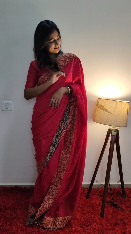 Embroidery saree