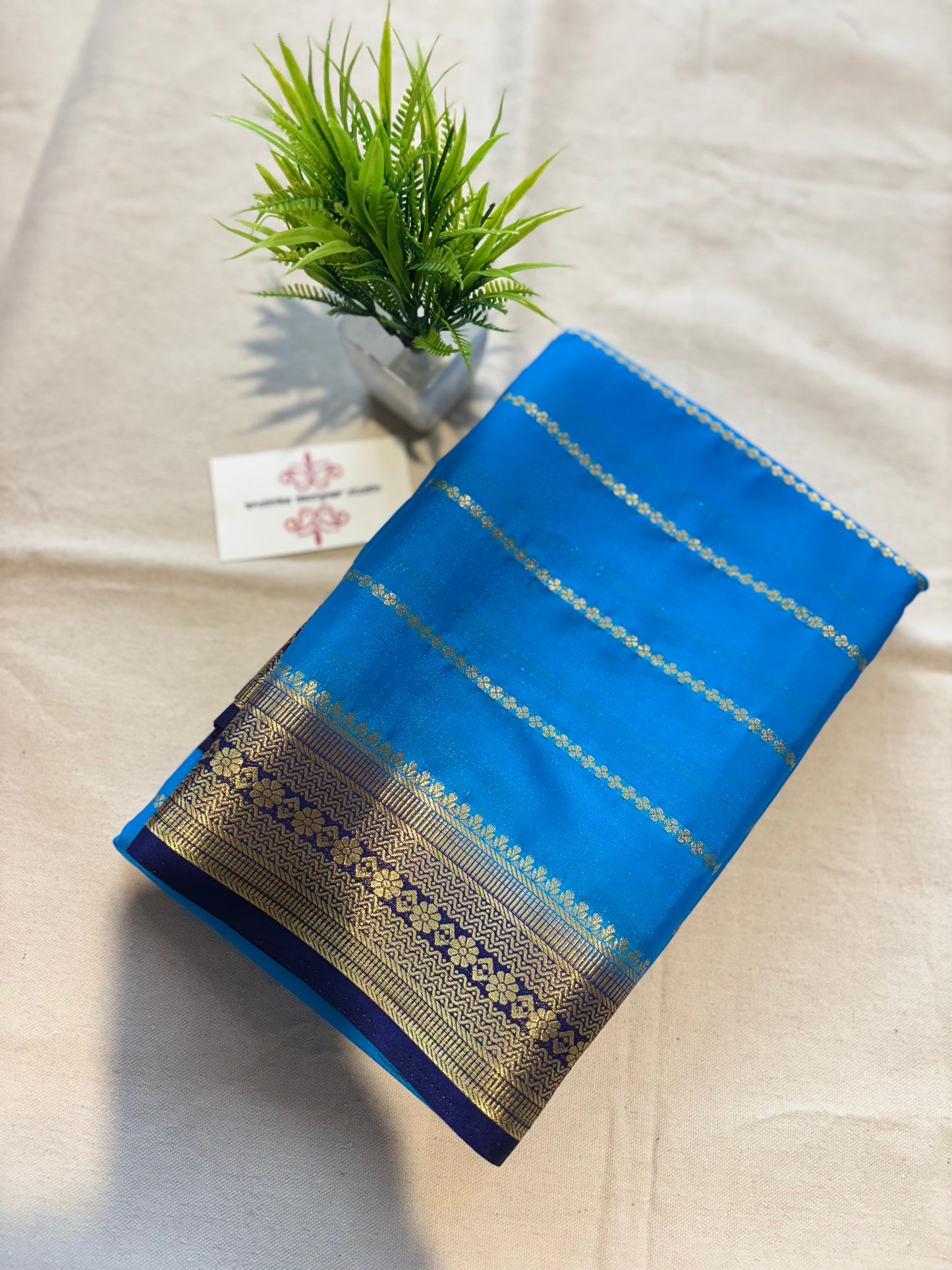 Semi Mysore silk stripes