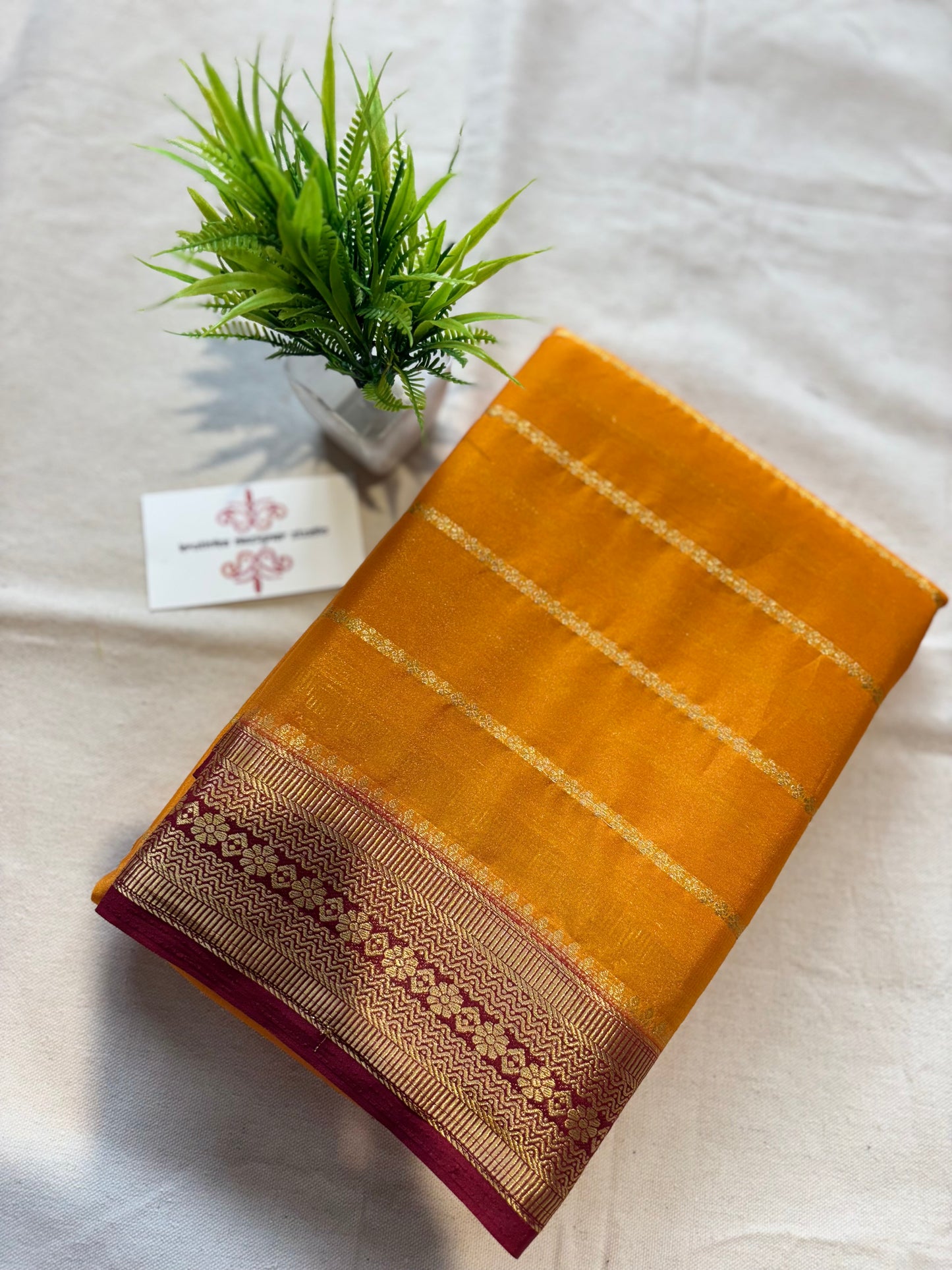 Semi Mysore silk stripes