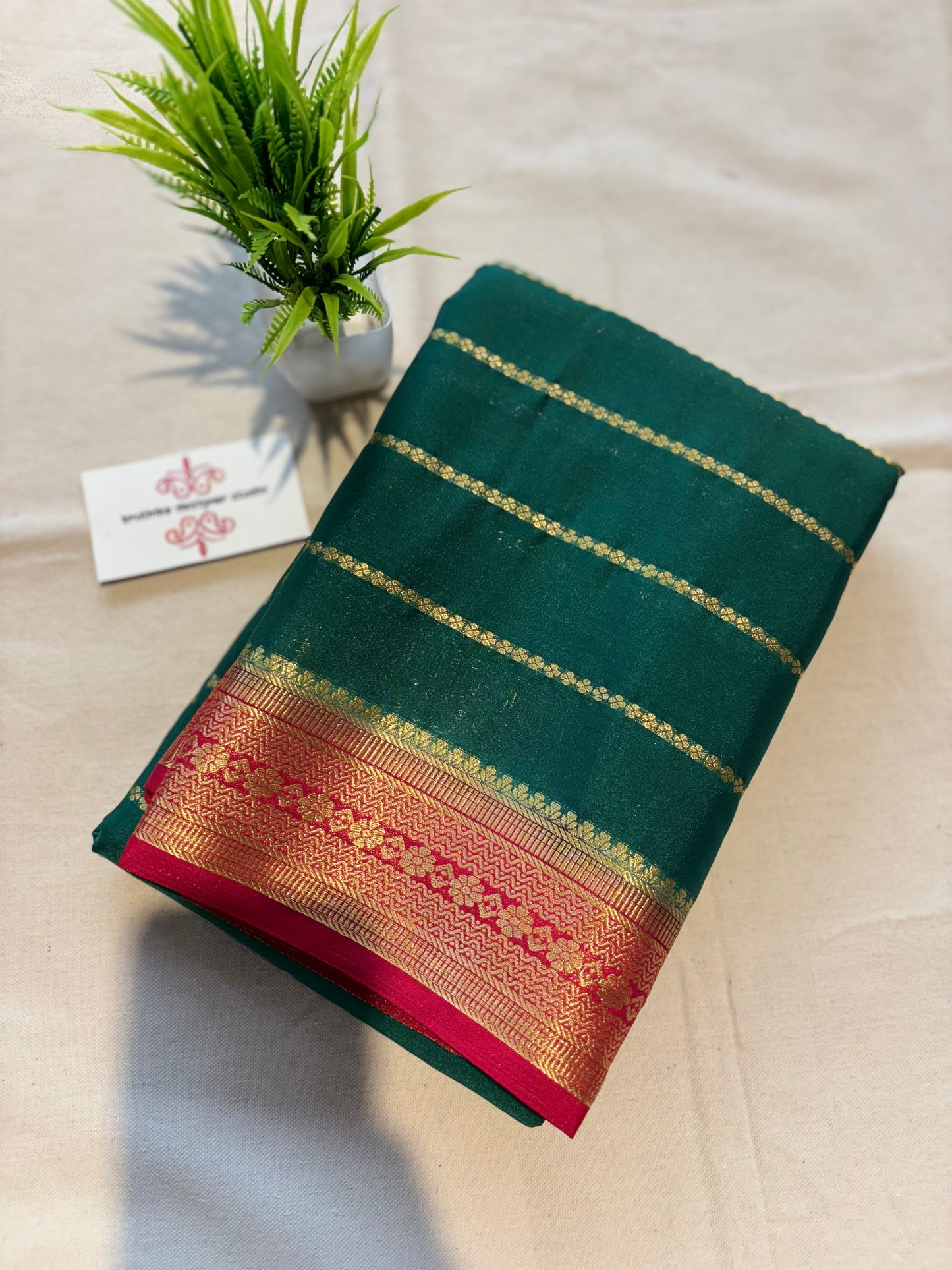 Semi Mysore silk stripes