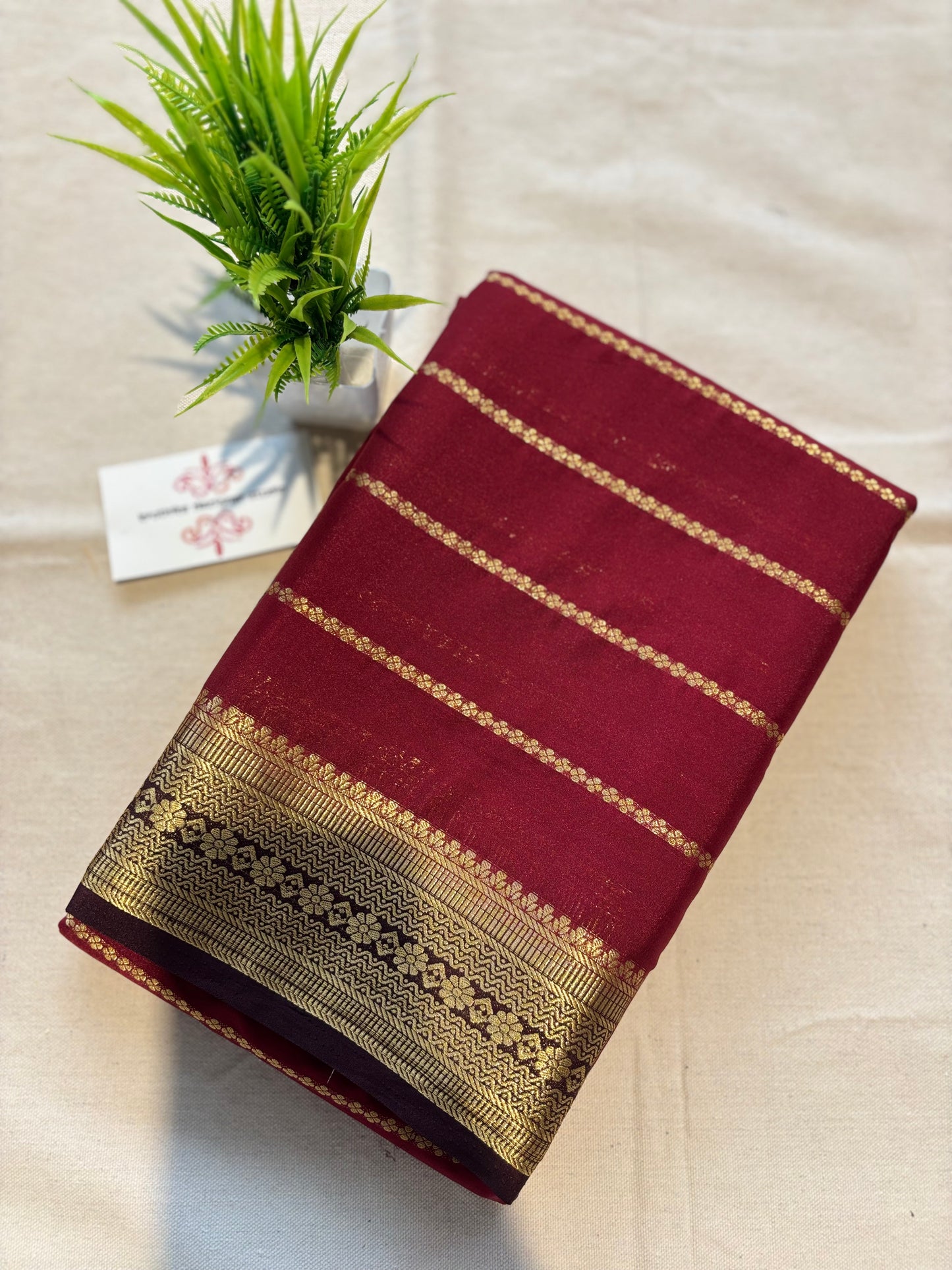Semi Mysore silk stripes