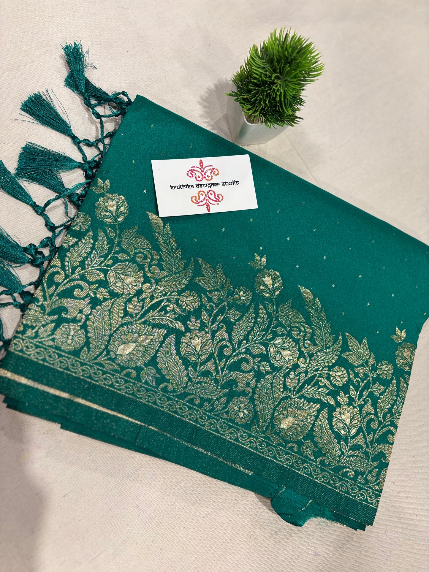 Satin Banarasi saree