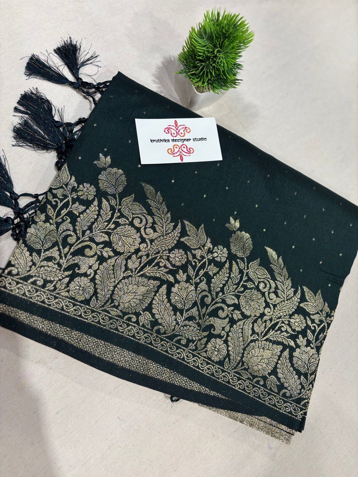 Satin Banarasi saree