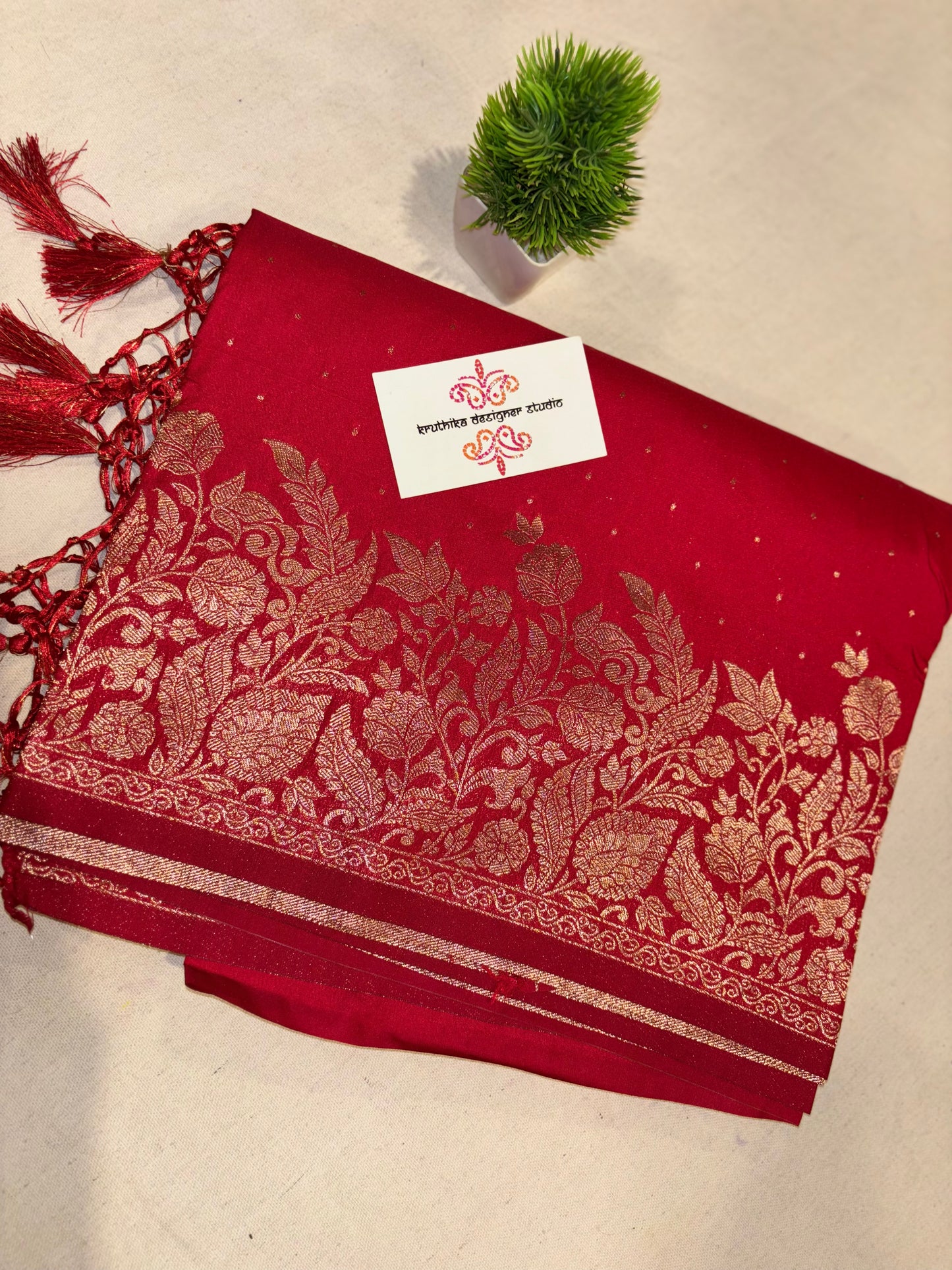 Satin Banarasi saree