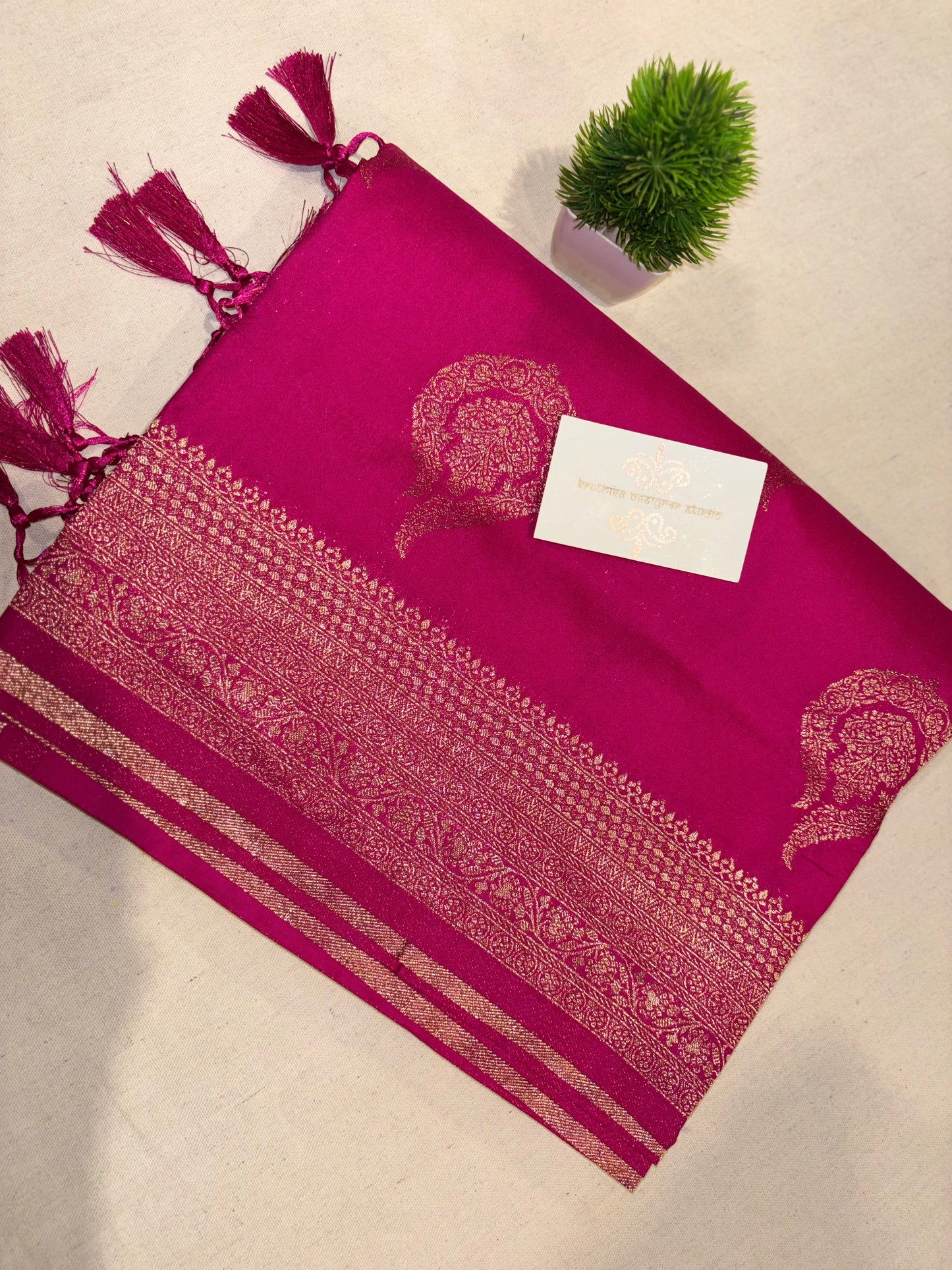 Satin Banarasi saree