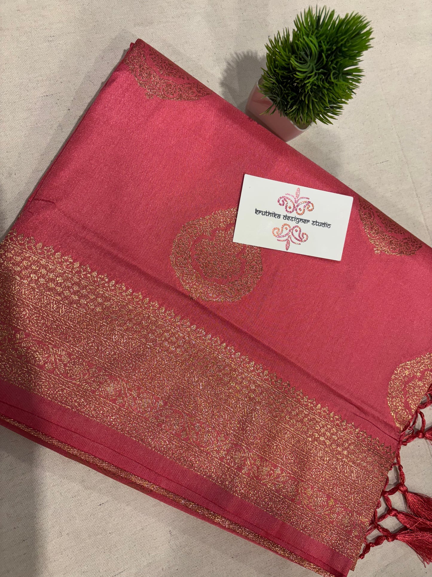 Satin Banarasi saree