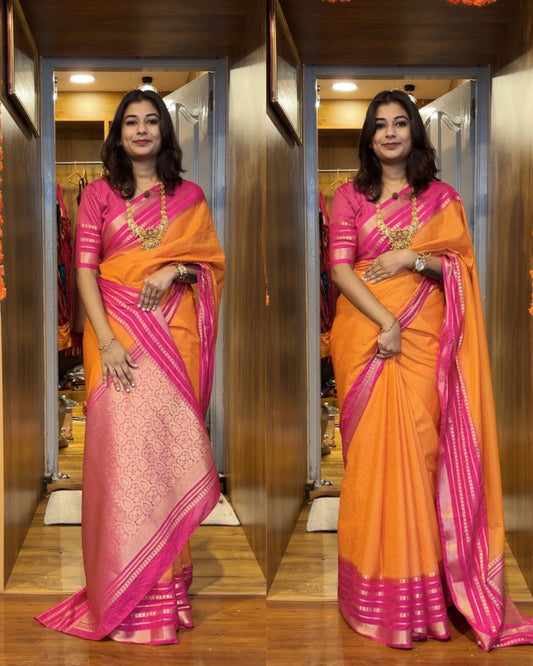 Semi Mysore silk small checks 2