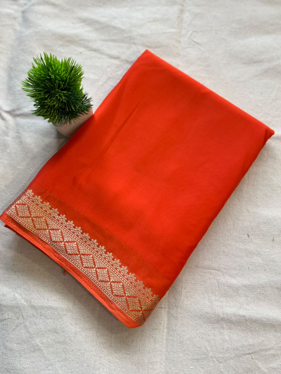 Semi mysore crepe silk Zip & Go Saree