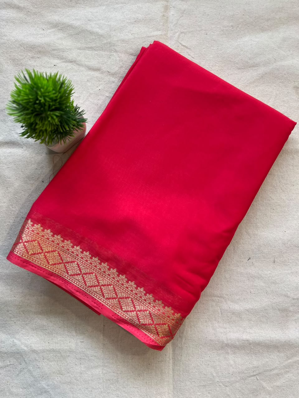 Semi mysore crepe silk Zip & Go Saree