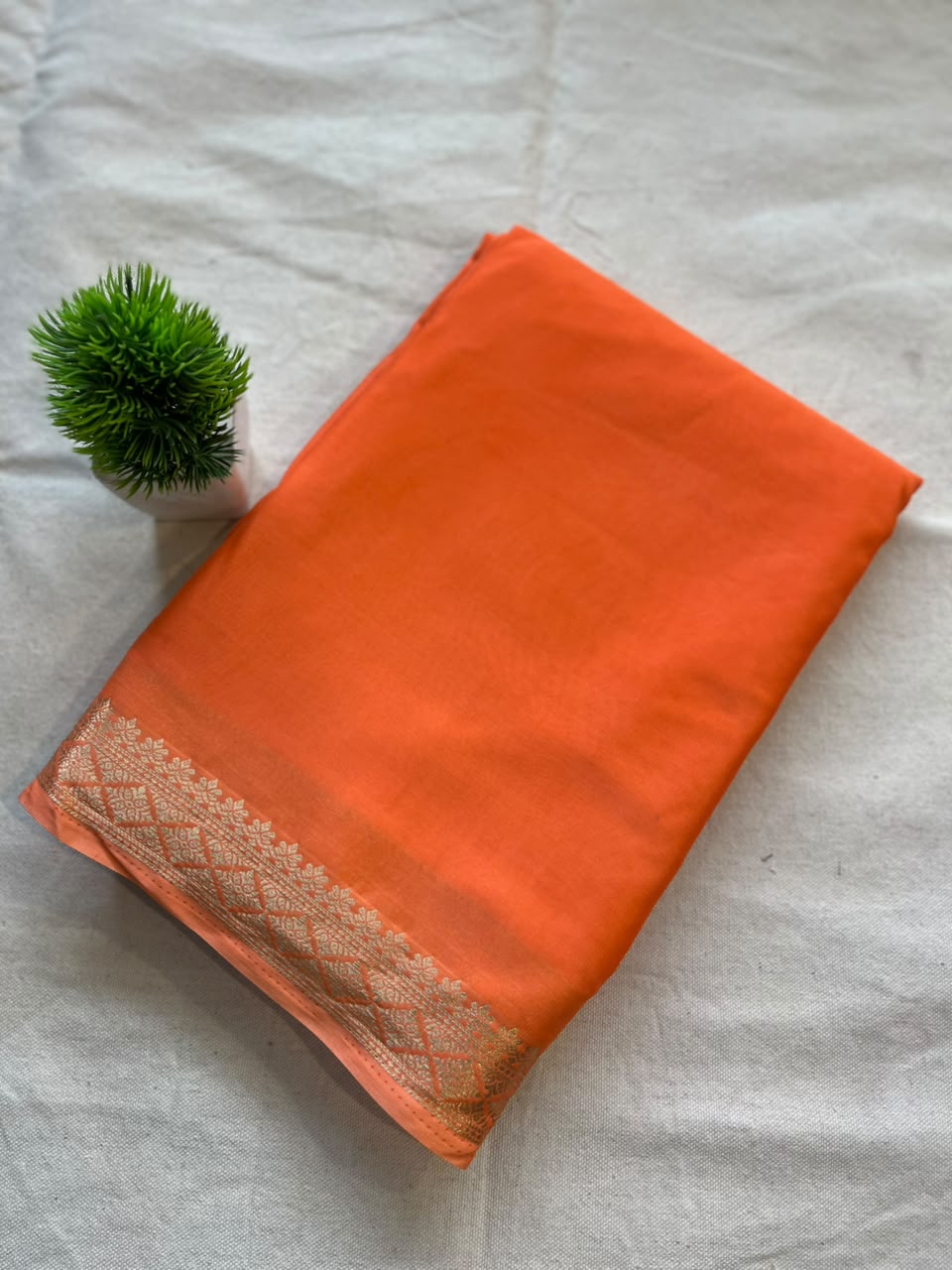 Semi mysore crepe silk Zip & Go Saree