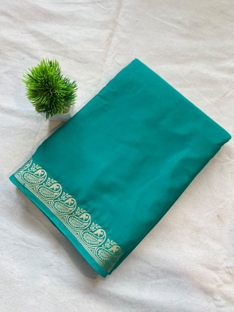 Semi mysore crepe silk Zip & Go Saree