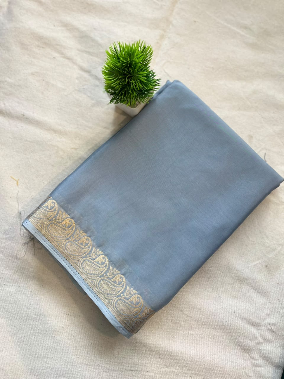 Semi mysore crepe silk Zip & Go Saree
