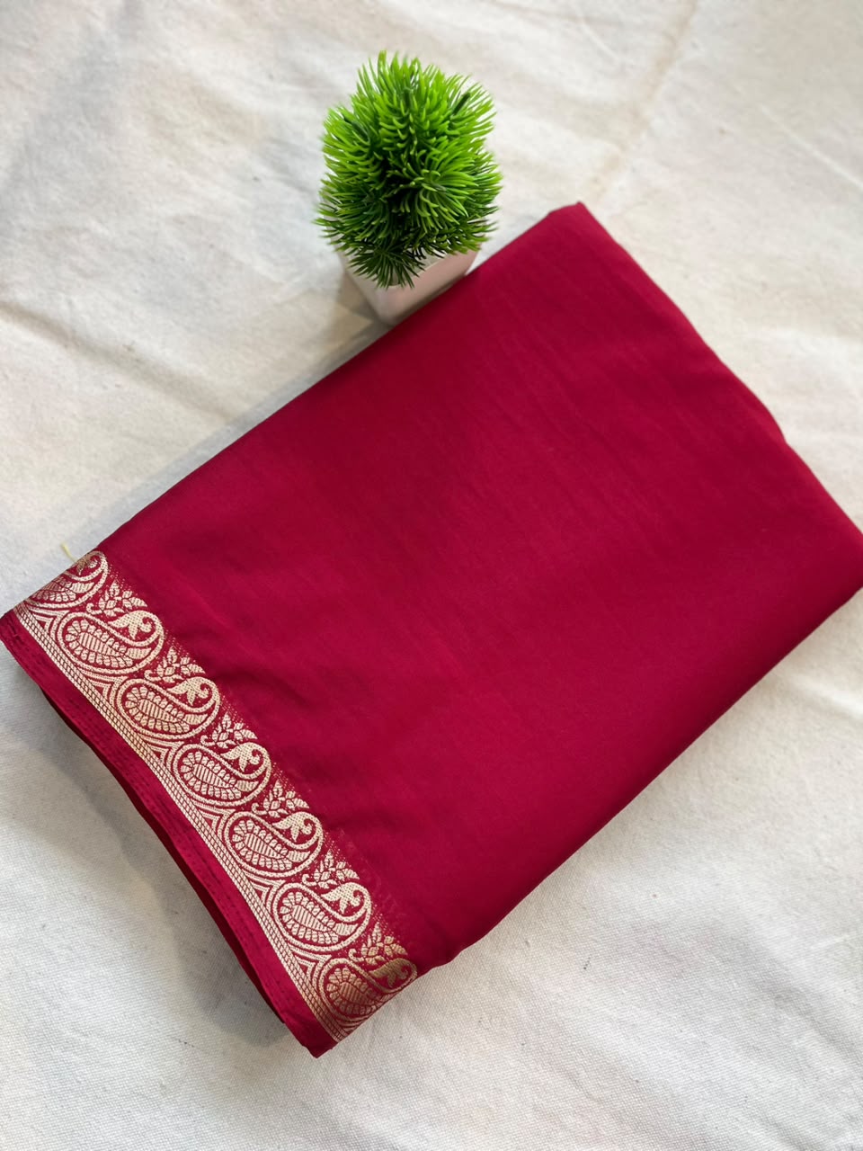 Semi mysore crepe silk Zip & Go Saree