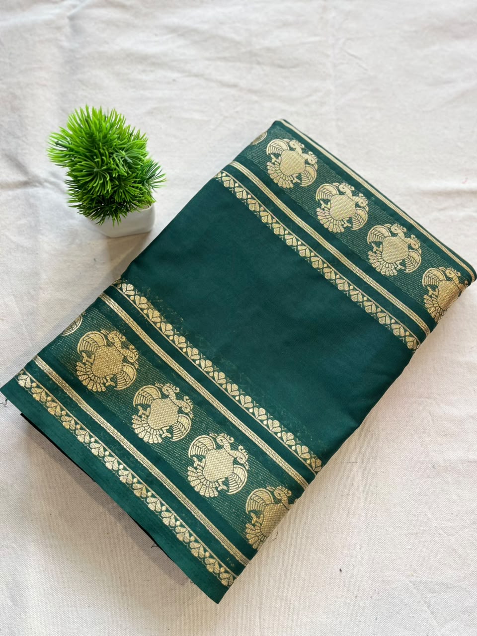 Semi mysore crepe silk Zip & Go Saree