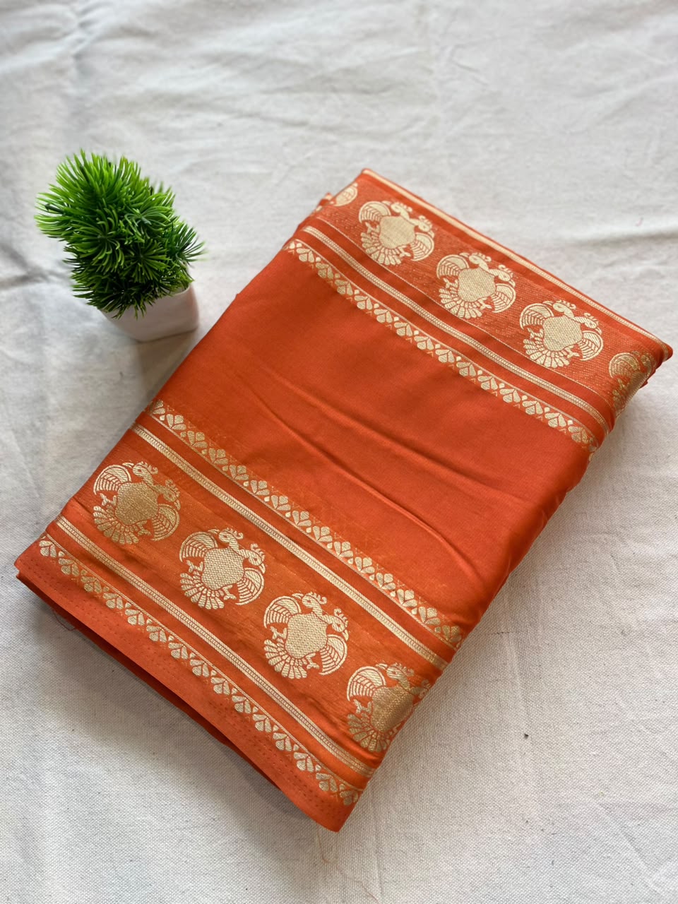 Semi mysore crepe silk Zip & Go Saree