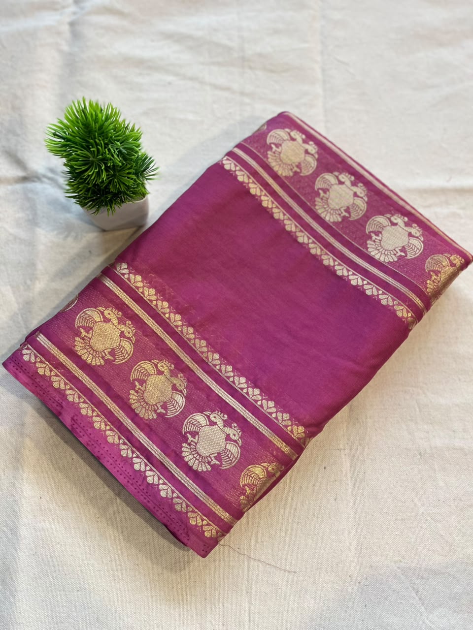 Semi mysore crepe silk Zip & Go Saree