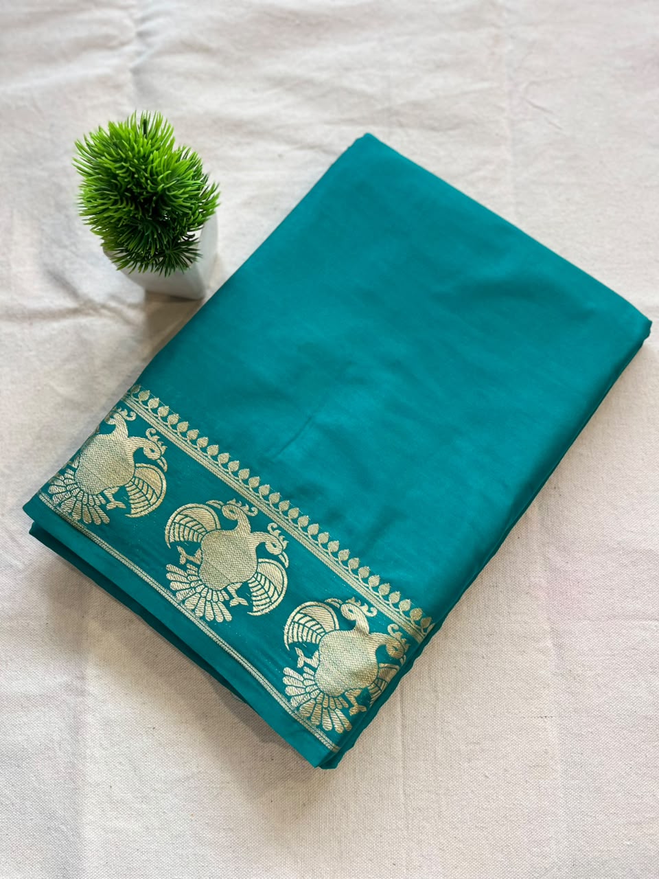 Semi mysore crepe silk Zip & Go Saree