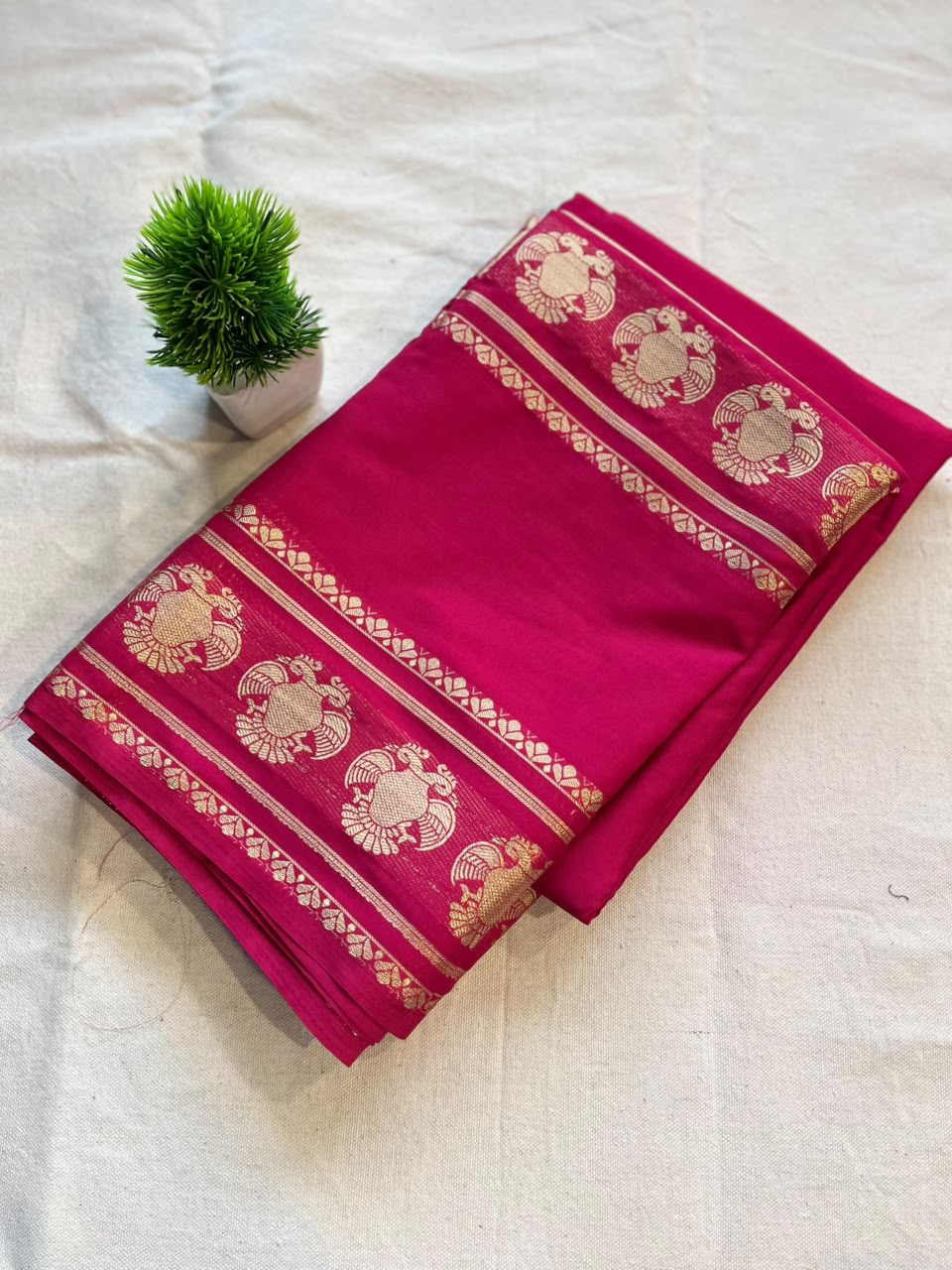 Semi mysore crepe silk Zip & Go Saree