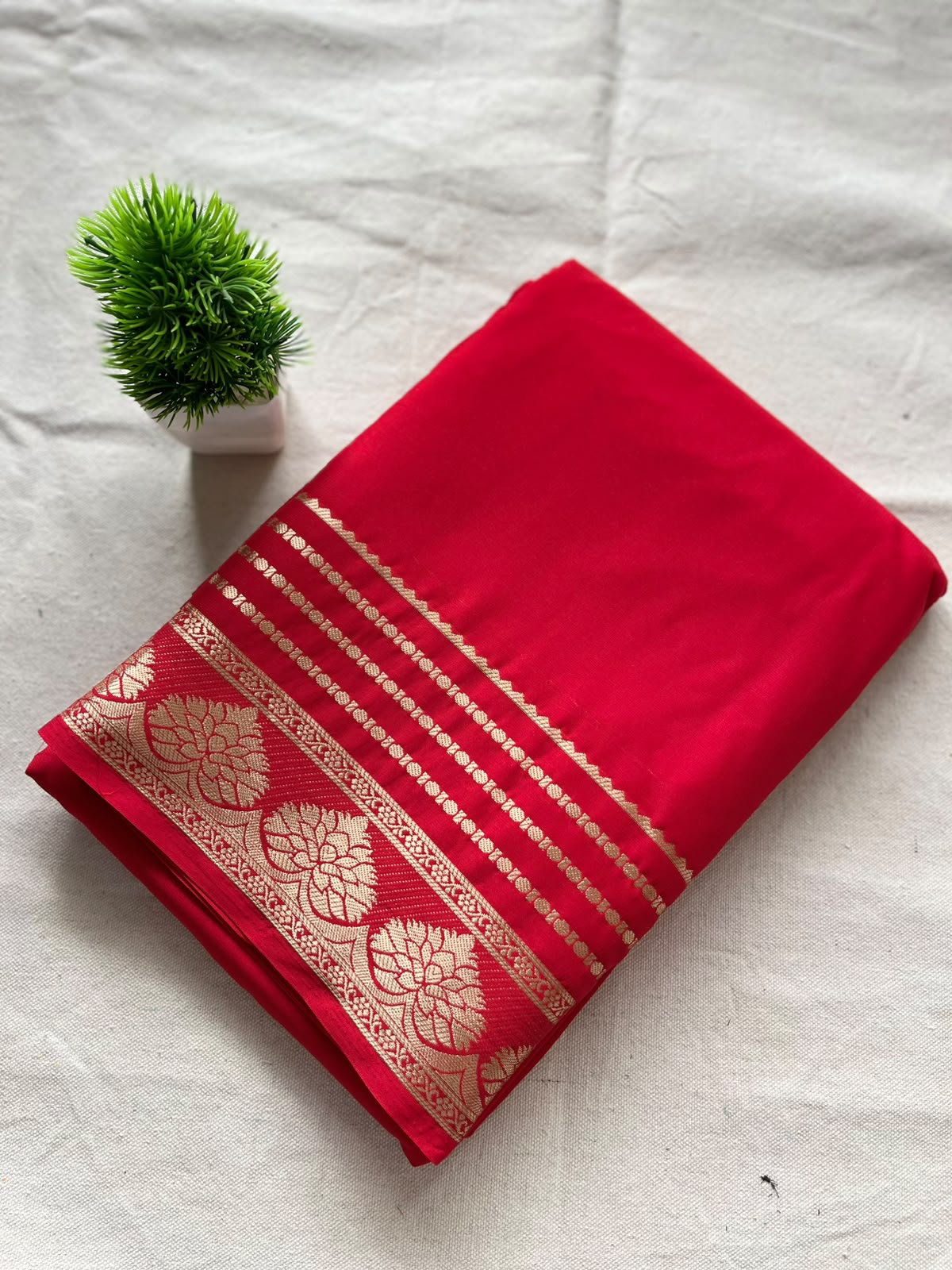 Semi mysore crepe silk Zip & Go Saree