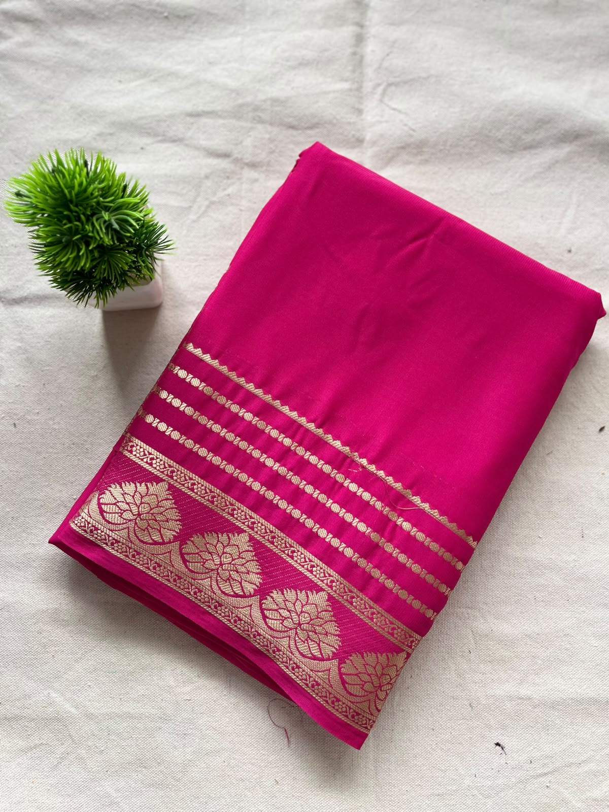 Semi mysore crepe silk Zip & Go Saree