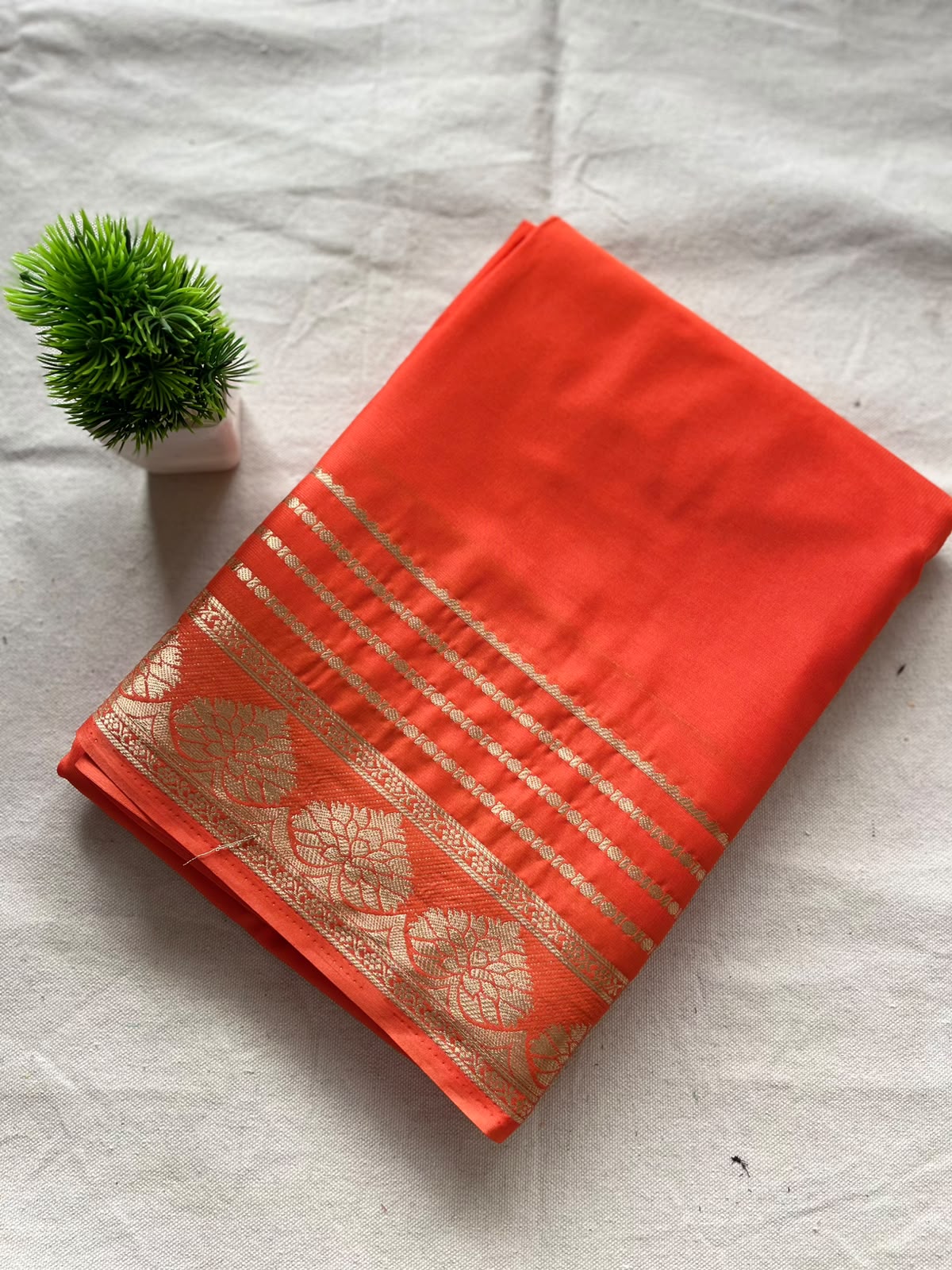 Semi mysore crepe silk Zip & Go Saree