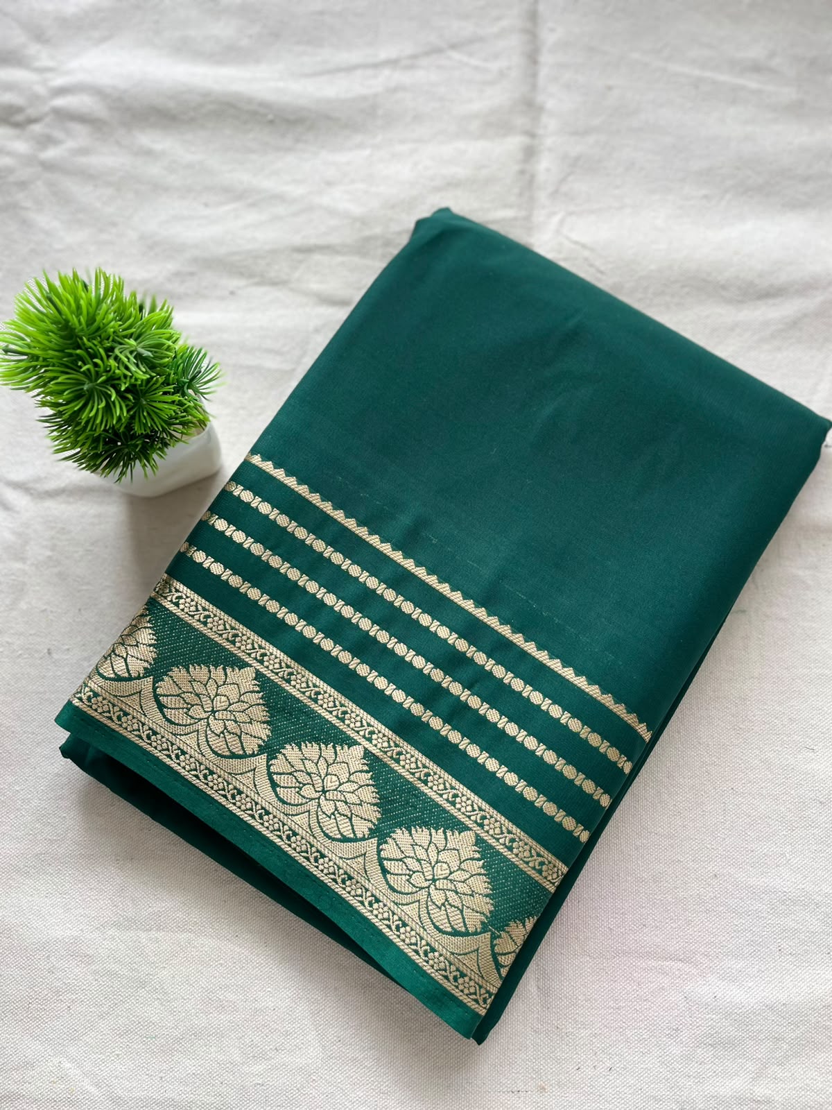 Semi mysore crepe silk Zip & Go Saree