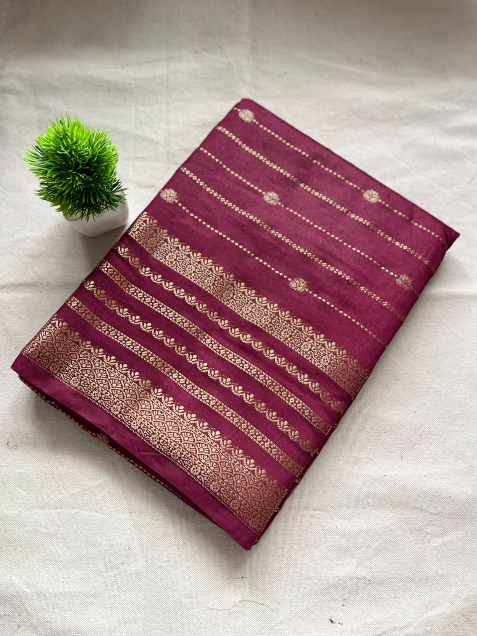 Semi mysore crepe silk Zip & Go Saree