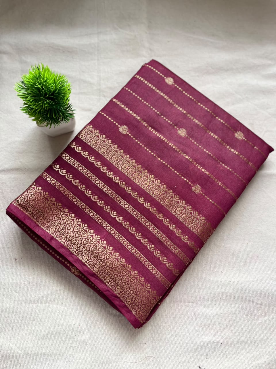 Semi mysore crepe silk Zip & Go Saree