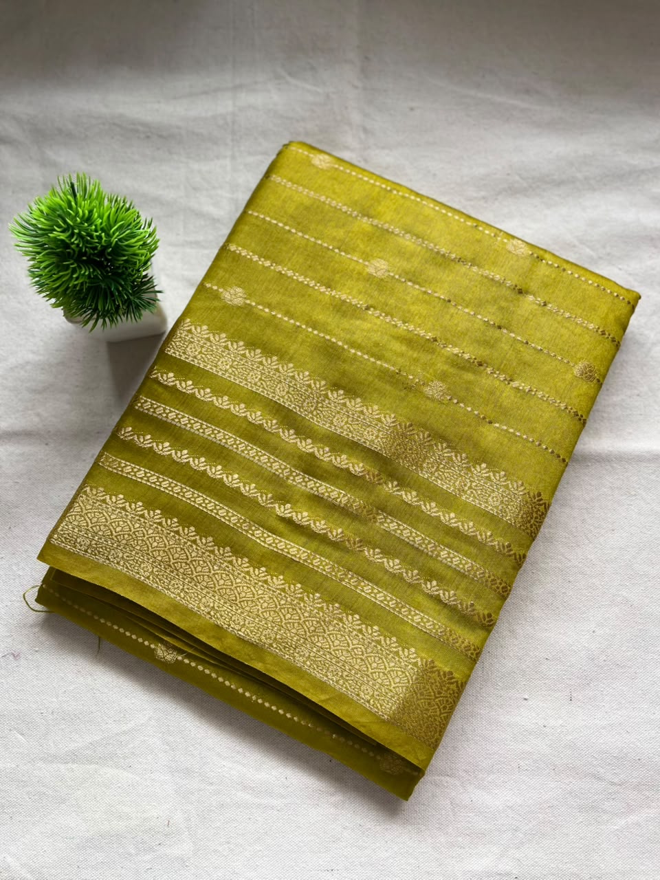 Semi mysore crepe silk Zip & Go Saree
