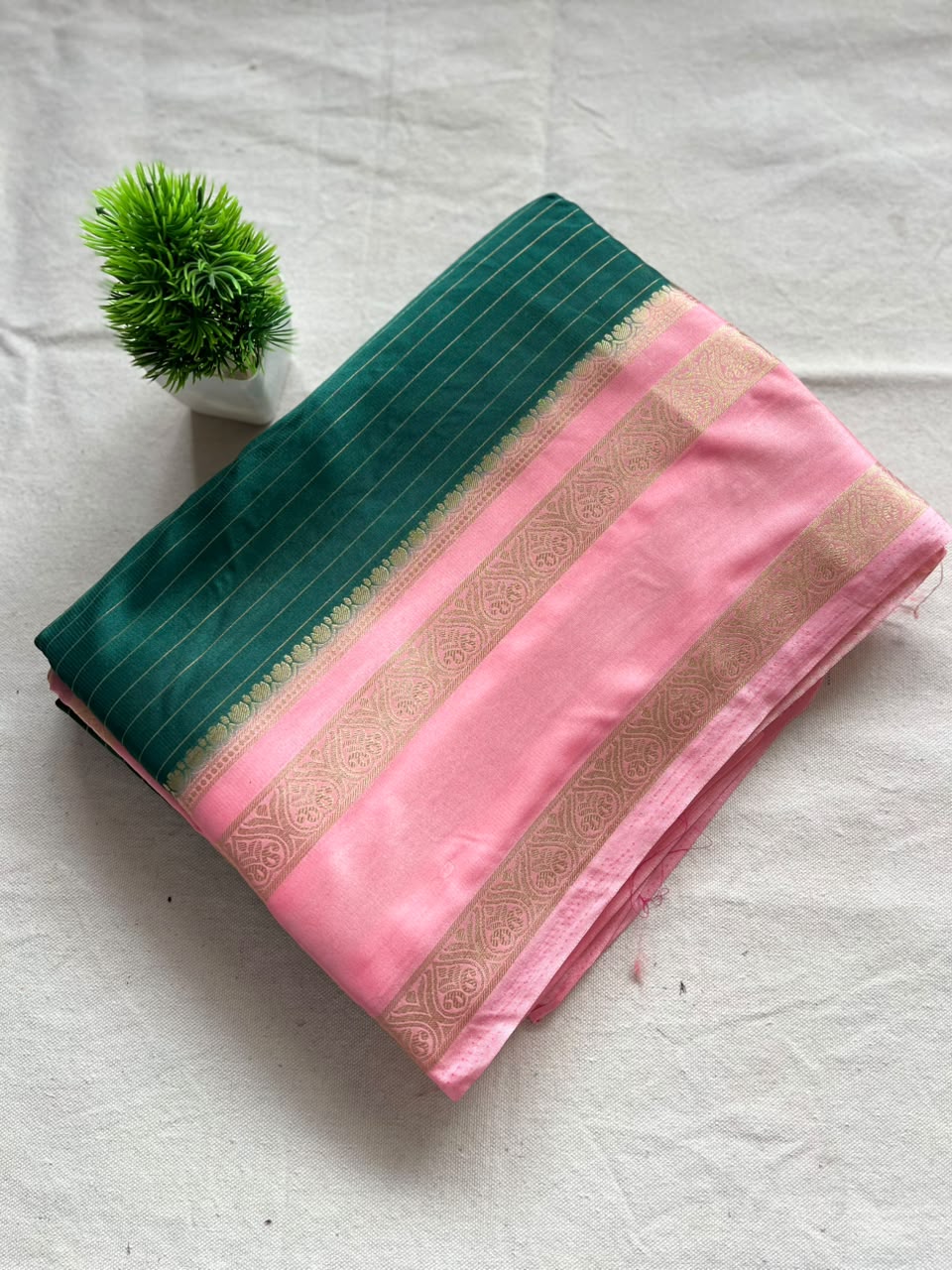 Semi mysore crepe silk Zip & Go Saree