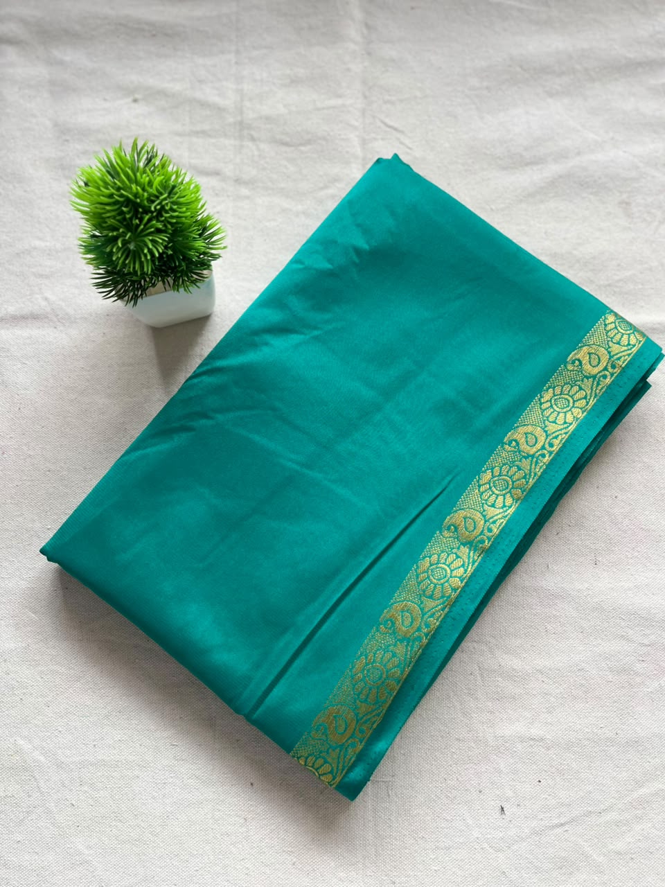 Semi mysore crepe silk Zip & Go Saree