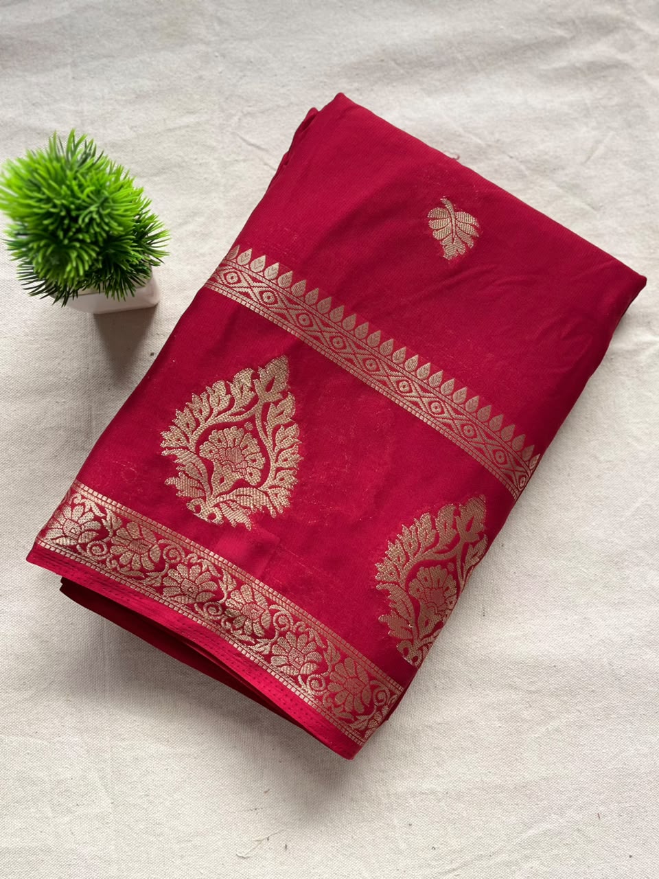 Semi mysore crepe silk Zip & Go Saree