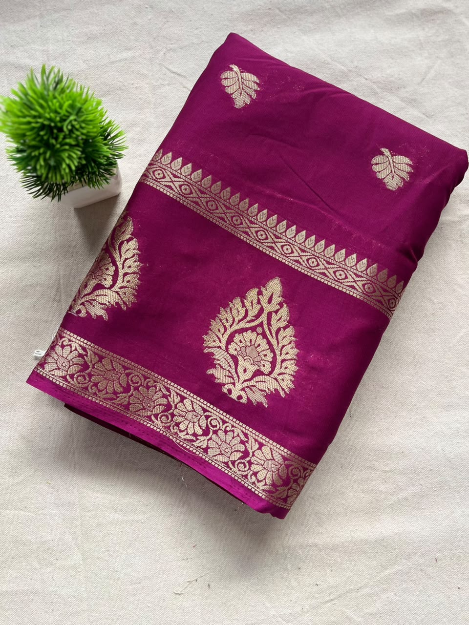 Semi mysore crepe silk Zip & Go Saree