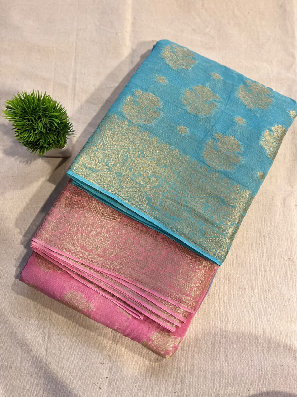 Chiffon dual shade Zip & Go Saree
