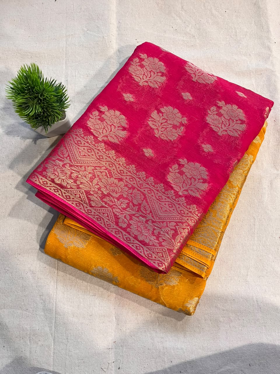 Chiffon dual shade Zip & Go Saree