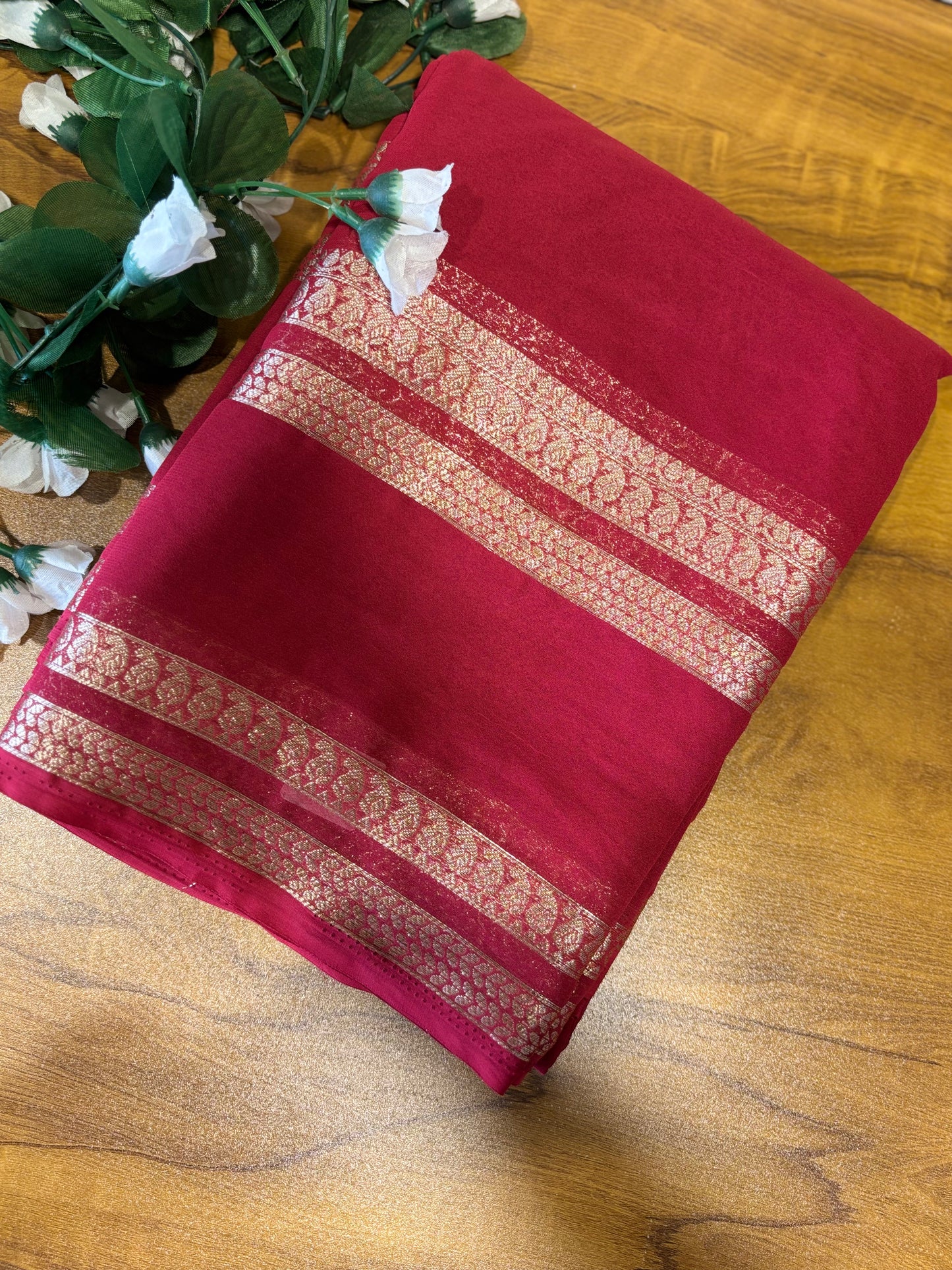 Zip & Go Saree soft silk (chiffon)