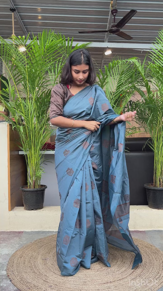 Grey & brown silk(sale)