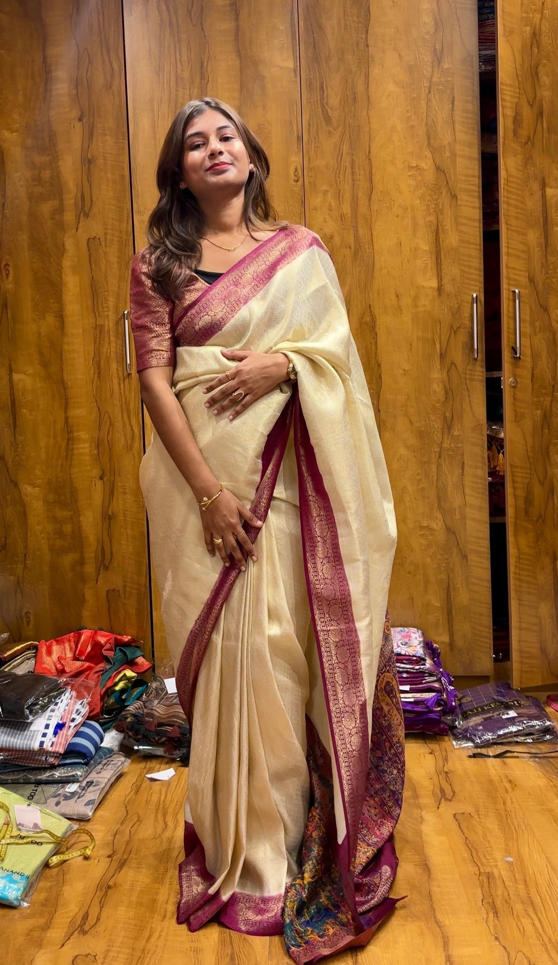 minimal saree wardrobe collection ready to wear saree styling zip saree for working women versatile saree outfits