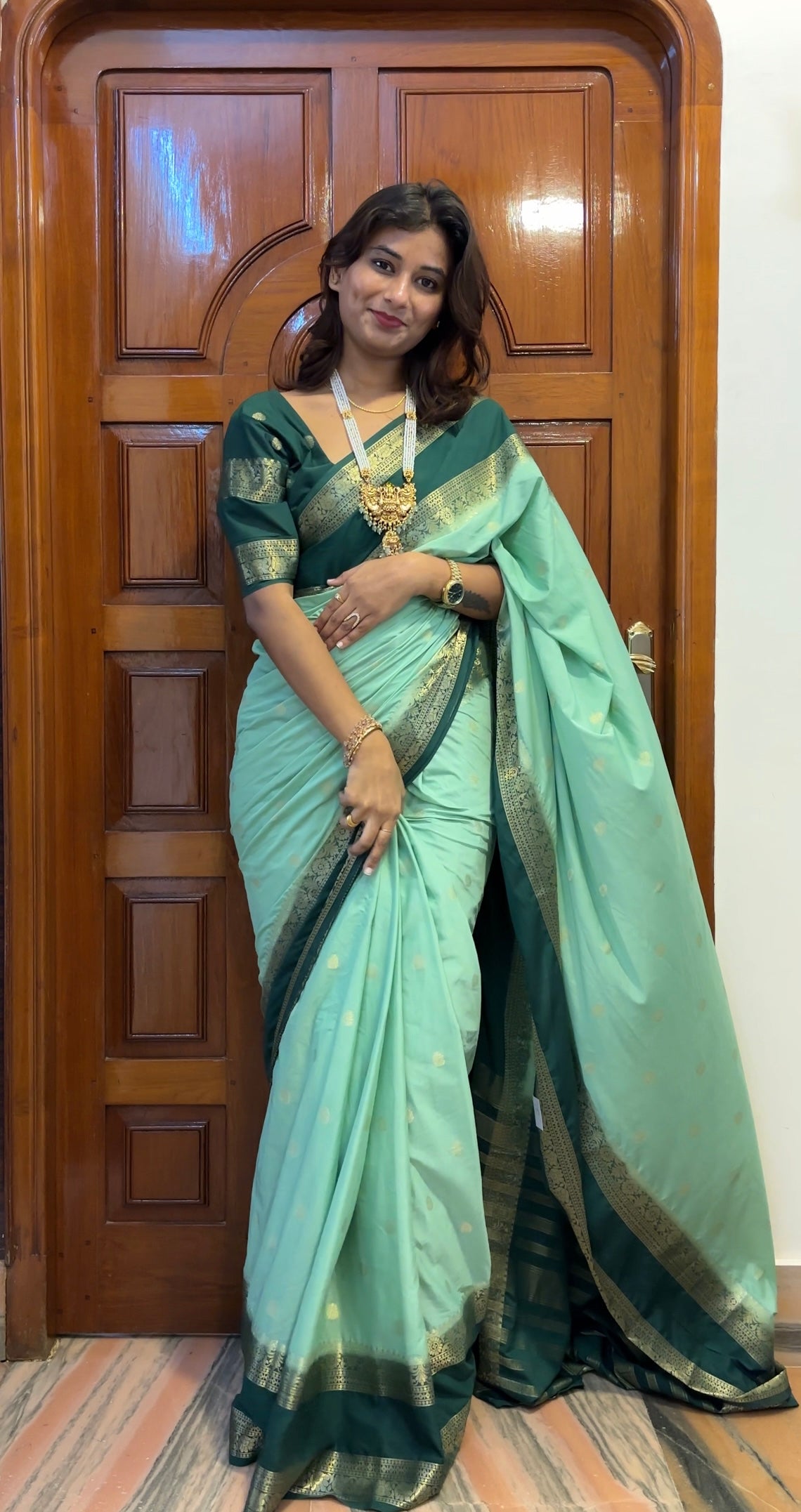 Semi Mysore crepe silk saree(8)