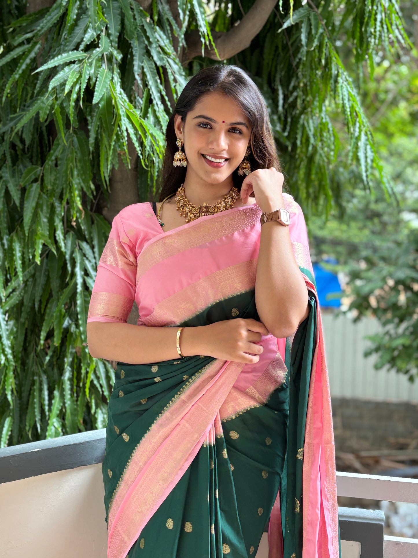 Semi Mysore crepe silk saree(8)