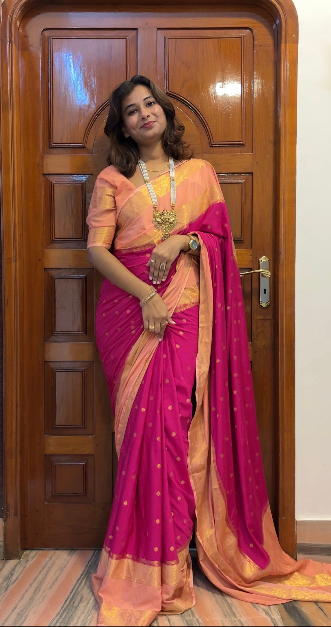 Semi Mysore crepe silk saree(20)