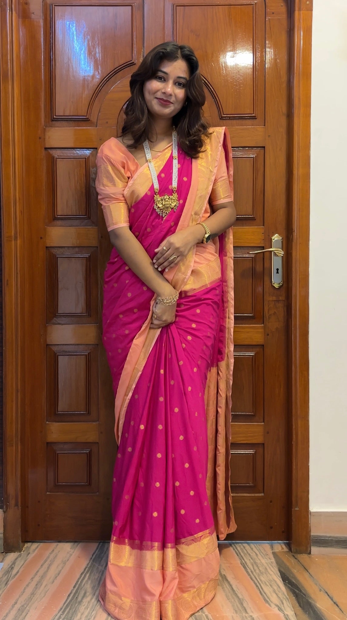 Semi Mysore crepe silk saree(20)