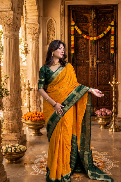 Mysore crepe silk saree