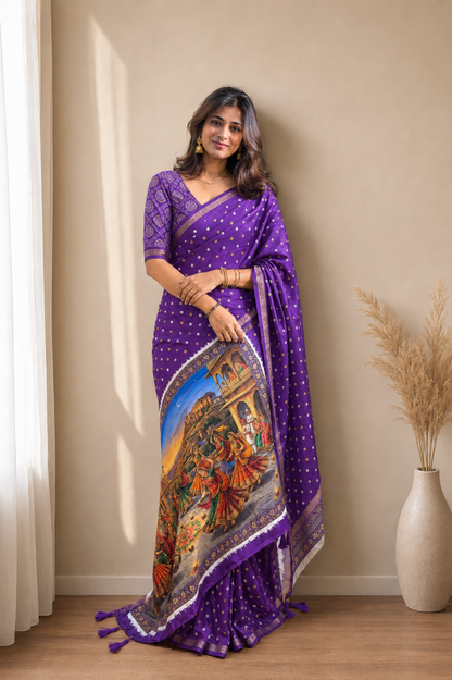 Satin silk saree
