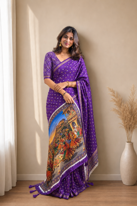 Satin silk saree