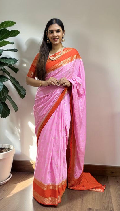 Semi Mysore crepe silk saree(8)