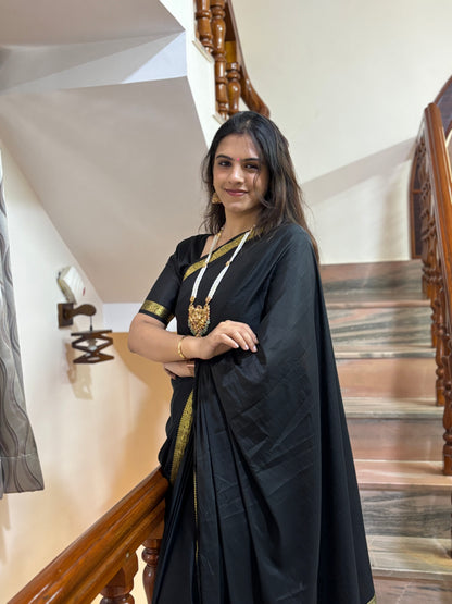 Semi Mysore crepe silk saree