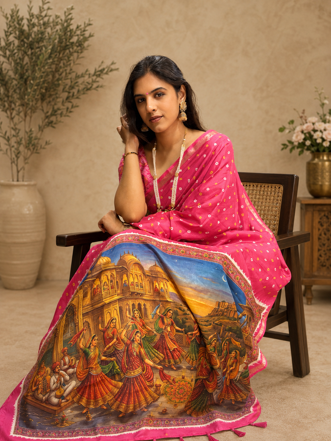 Bhandini digital  printed saree