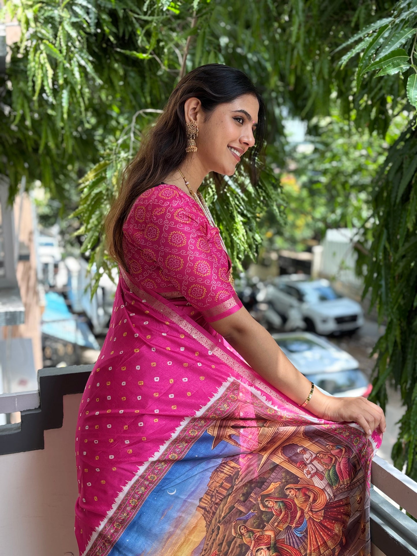Bhandini digital  printed saree