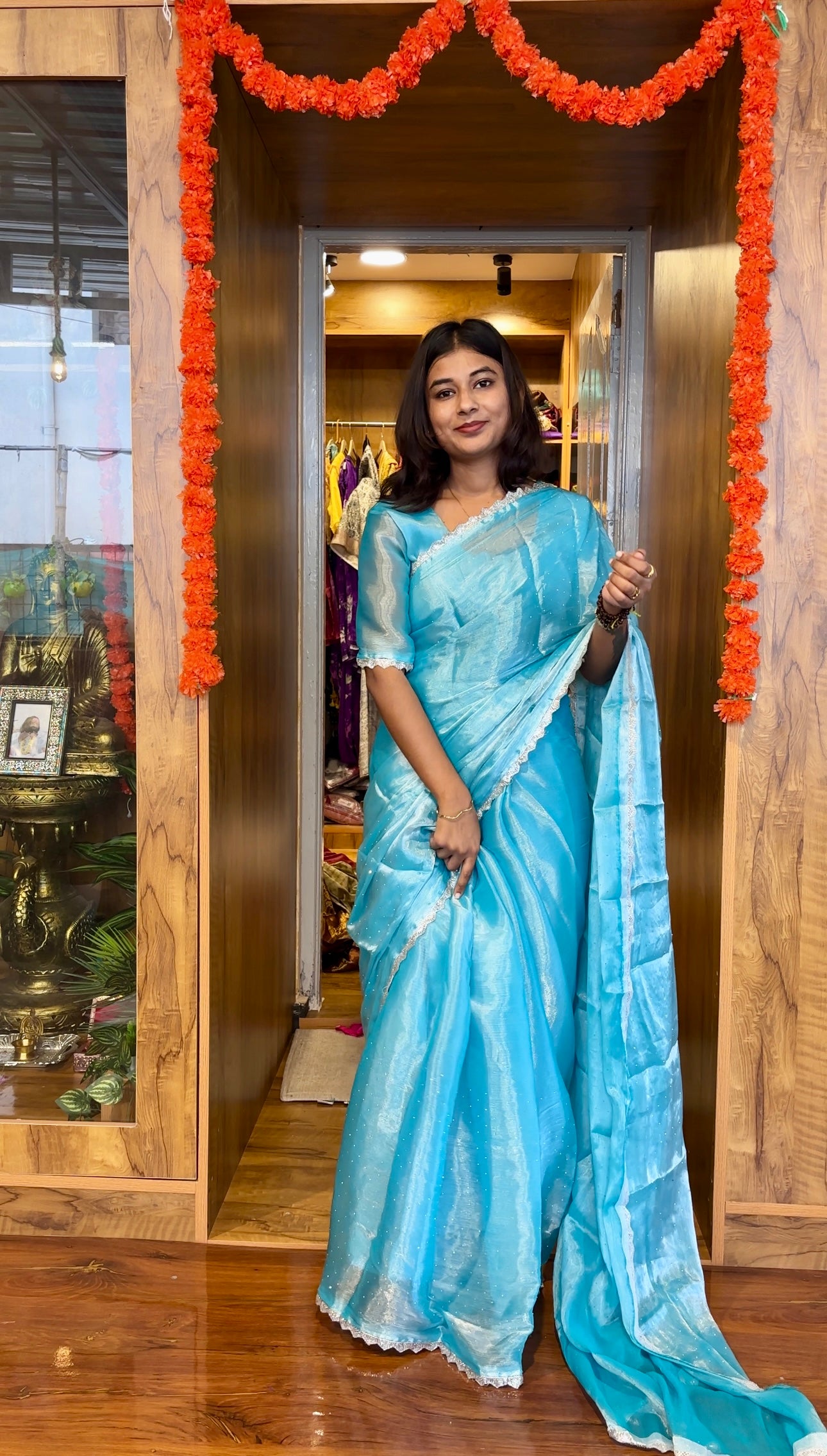 Space silk saree